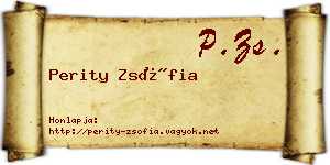 Perity Zsófia névjegykártya